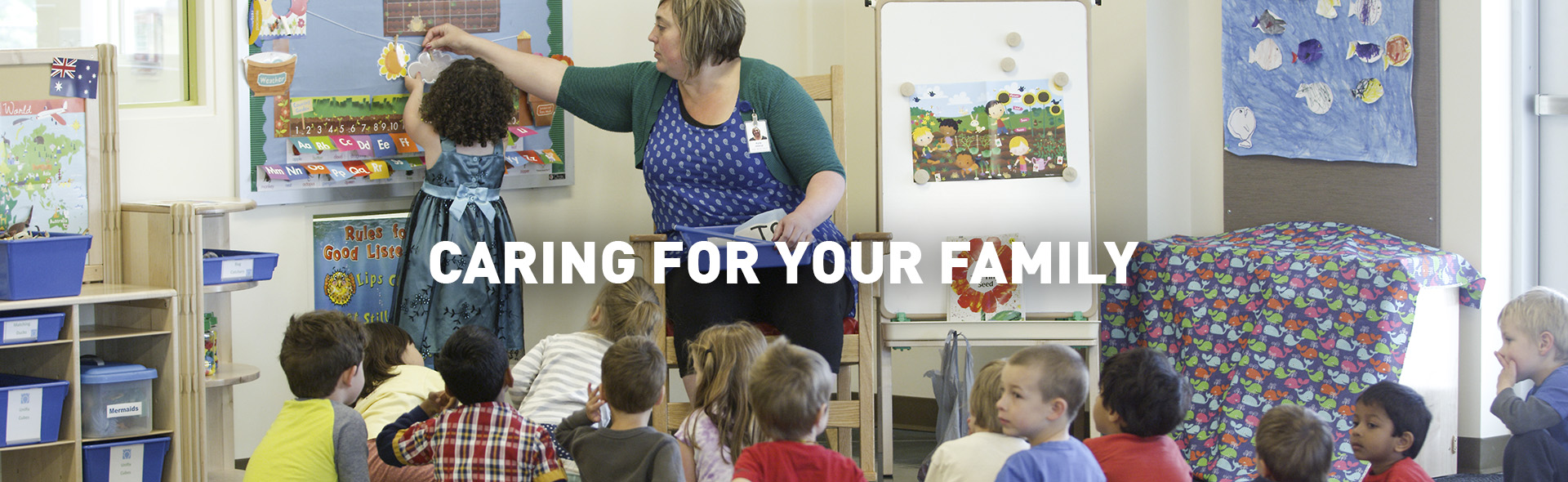 teacher with a group of young children